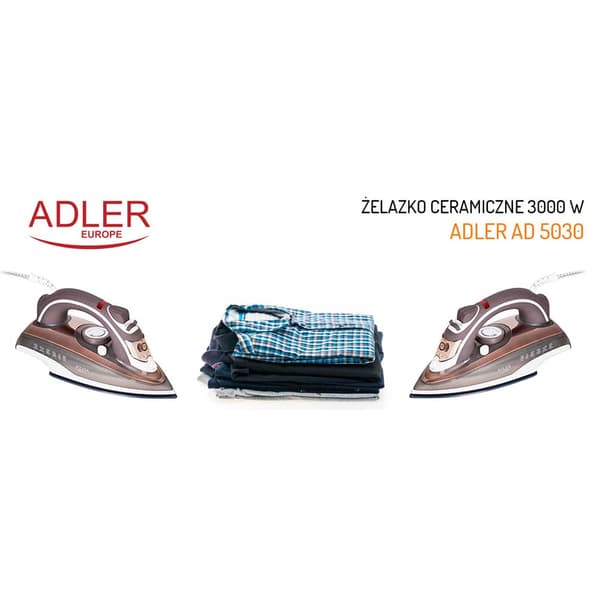 Adler Ad 5030 Dampstrygejern 3000w Søvfarvet