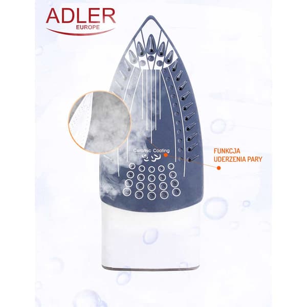 Adler Ad 5030 Dampstrygejern 3000w Søvfarvet