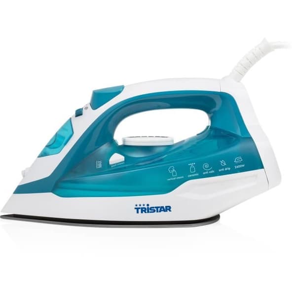 TRISTAR ST-8320 Stryk med kontinuerlig ånga 2600W Keramisk sula-Justerbar ånga-25 g/min