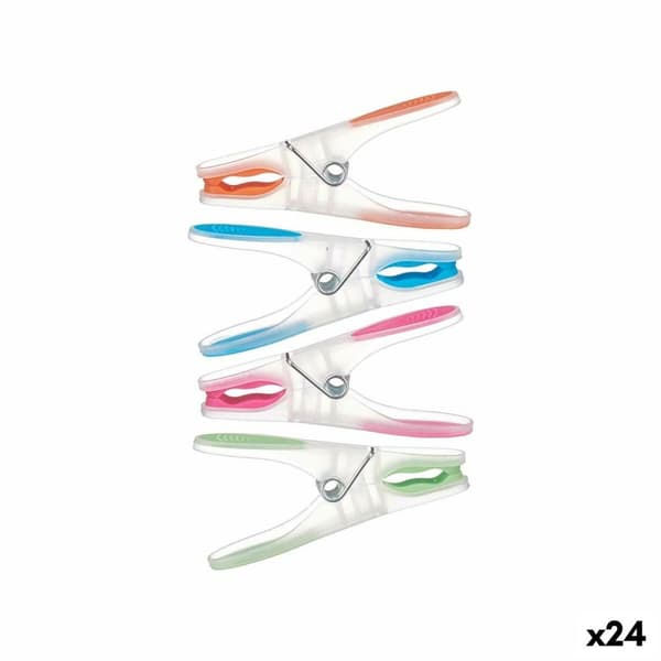 Klädnypor Multicolour Silikon Plast 20 Delar Set (24 antal)