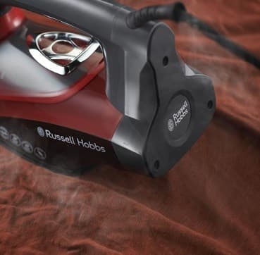 Russell Hobbs 25090-56 jern Tør & Dampstrygejern Keramisk strygesål 2600 W Sort, Grå, Rød