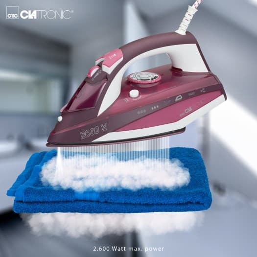 Clatronic DB 3705 Dampstrygejern Keramisk sålplade 2600 W Rosa