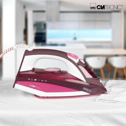 Clatronic DB 3705 Dampstrygejern Keramisk sålplade 2600 W Rosa