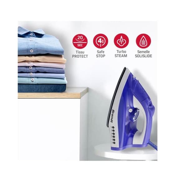 BRANDT - Strykjärn - 2200 W - ångflöde 25g/mm - ångfunktion 150g/min - genomskinlig lila/vit - BFV20V
