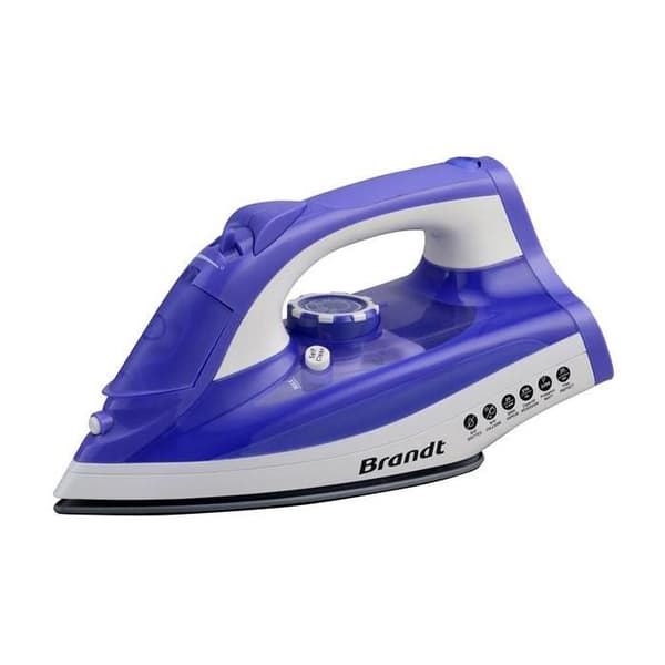 BRANDT - Strykjärn - 2200 W - ångflöde 25g/mm - ångfunktion 150g/min - genomskinlig lila/vit - BFV20V