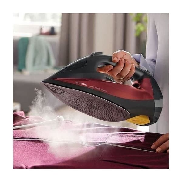 PHILIPS - Strykjärn - 2800W - 50gr/mn - ångpust 250gr/mn - Serie 7000 Azur - svart/röd - DST7022.40