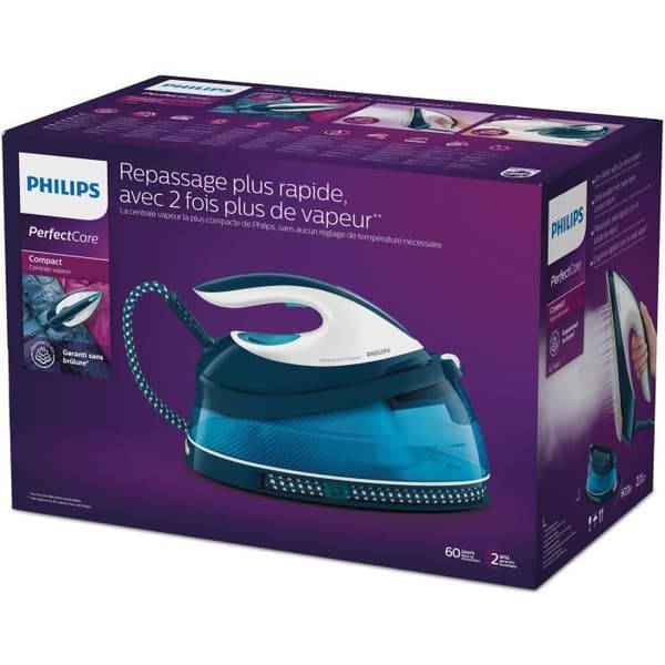 Ångstation - PHILIPS - PerfectCare Compact - GC7840/20 - 6,5 bar - Press 400 g/min - Ångflöde 120 g/min