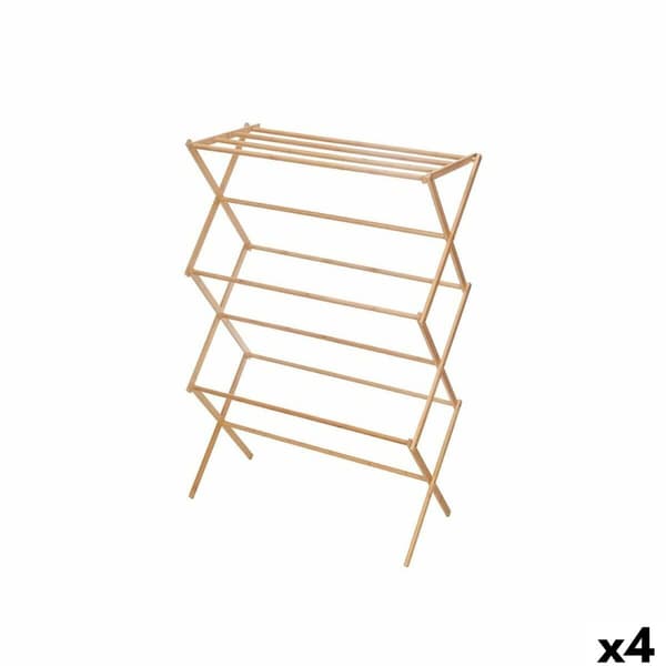 Taitettava kuivausteline Kipit WR4054B-1 BAMBOO Luonnollinen Bambu 74 x 36 x 111 cm 74 x 8 x 50 cm (4 osaa)