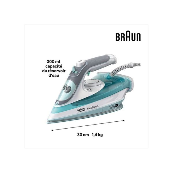 BRAUN TEXSTYLE 3 SI 5017 GR ÅNGJÄRN KERAMISK SOLENOID 2700 W G