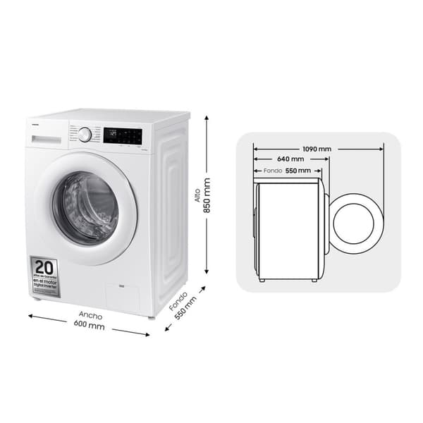 Pesukone Samsung WW11DG5B25TEEC 11 Kg 60 cm 1400 rpm