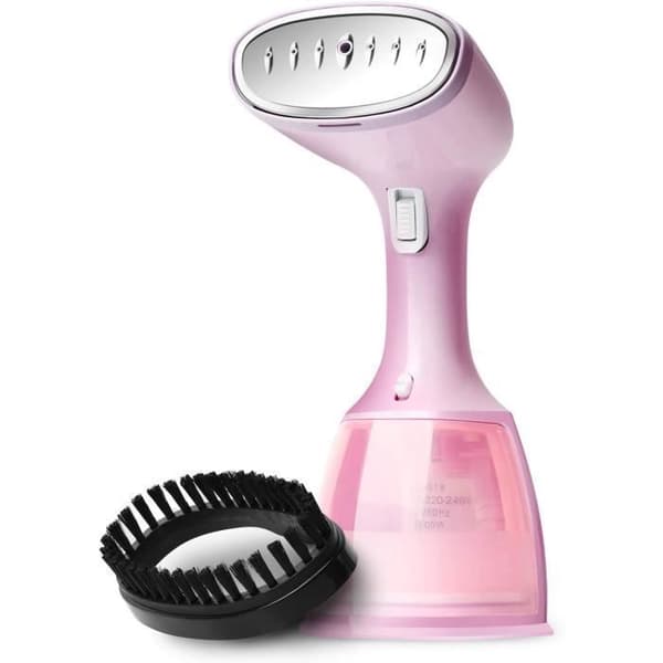 Ångstrykare, Bärbar Ångstrykare 1500W 360ML Handhållna Ångstrykare Vertikal Ångstrykare (Rosa)