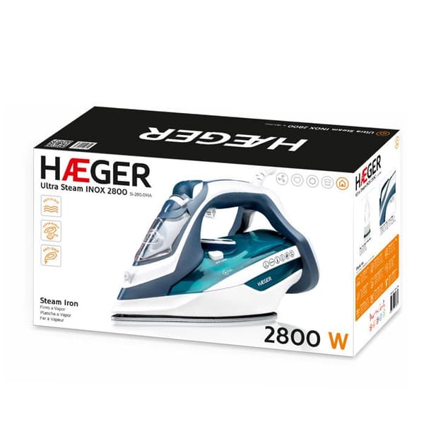 HAEGER Ultra Steam ångstrykjärn i rostfritt stål - 2800W