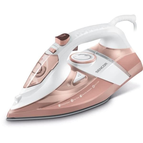 Ångstrykjärn - SENCOR - SSI 8300RS - 3200 W - 350 ml - 45 g/min - Vit / Rosa