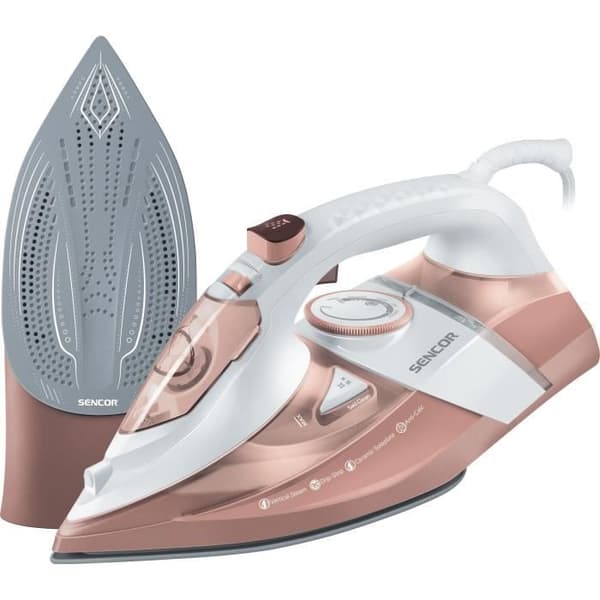Ångstrykjärn - SENCOR - SSI 8300RS - 3200 W - 350 ml - 45 g/min - Vit / Rosa