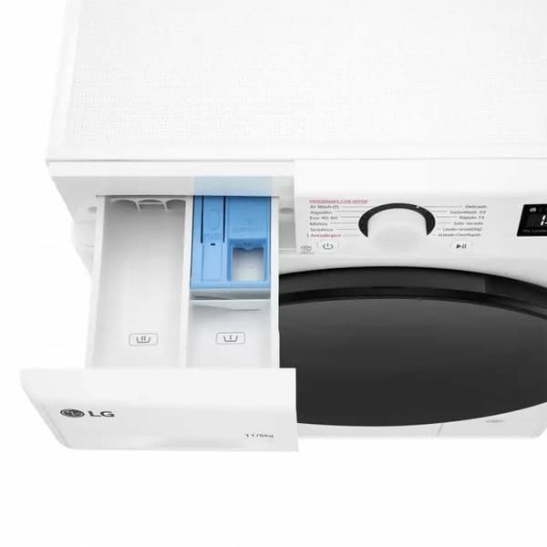 Smart Tvättmaskin-Torktumlare LG F4DR6011AGW 11 kg/6 kg 1400 rpm