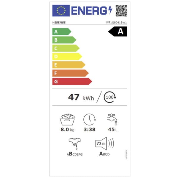 Vaskemaskine Hisense WF1Q8041BW1 1400 rpm 8 kg