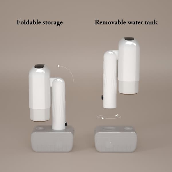 INF Bærbart foldbart elektrisk strygejern Hvid