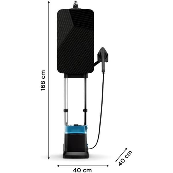 Tefal IXEO POWER QT2022 Stryksystem, 3 Smart Board-lägen, Tryck 5,8 bar, Högtrycksdampsteknologi, Svart