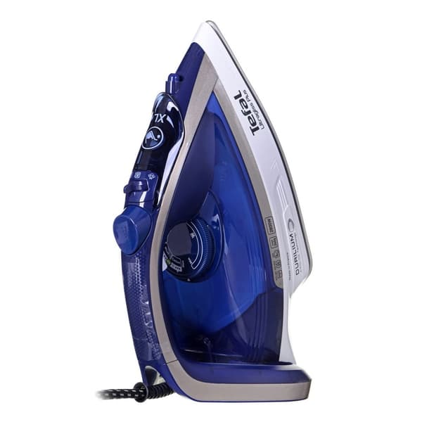 Tefal Ultimate Pure FV6812E0 strygejern Dampstrygejern 2800 W Blå, Sølv