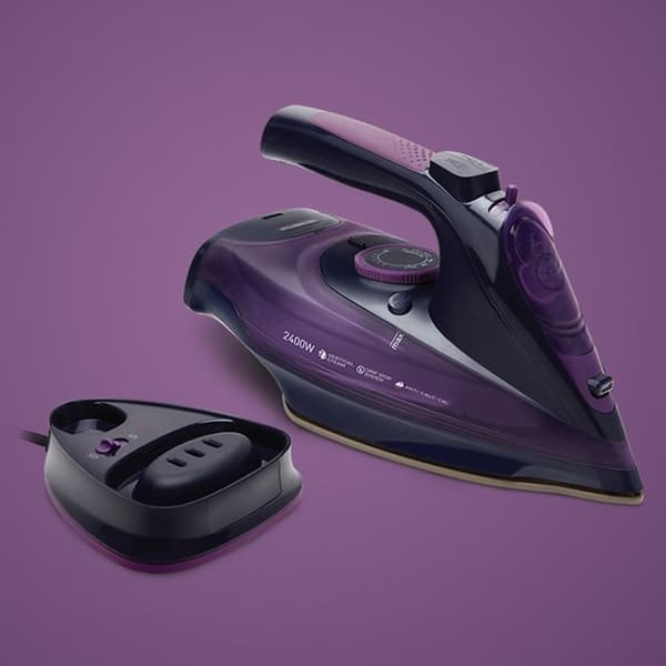 TD® Steam Iron 5-växlad temperaturkontroll Sladdlös och sladd Snabb värmeledning