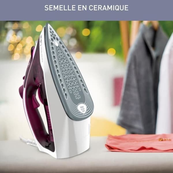 CALOR Strykjärn, Ångflöde 35 g/min, Ångfunktion 160 g/min, Keramisk stryksulan, Vertikal ångning FV2835C0
