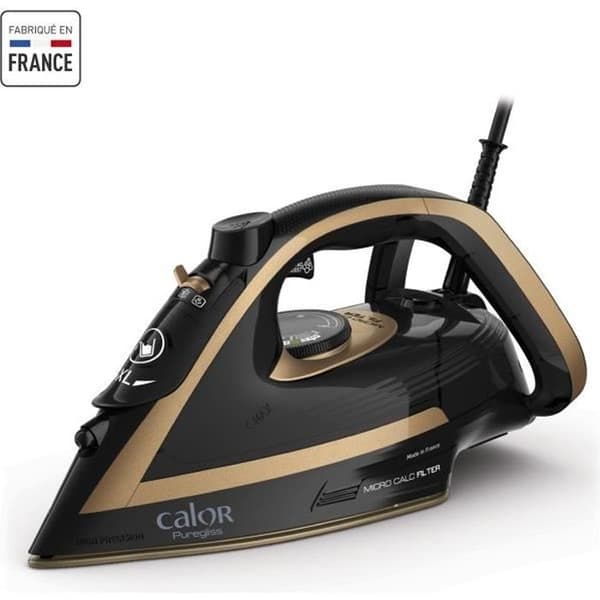 CALOR FV8064C0 Ångstrykjärn, 3000 W, Ångflöde 50 g/min, Pressning 280 g/min, Patenterad kalkuppsamlare, Tillverkad i