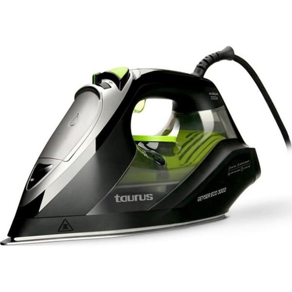 Taurus Geyser ECO 3000 ångstrykjärn - Non-stick-sula - 200 g-min - Svart, Grön, Grå - 3000 W