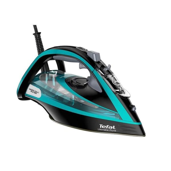 Tefal Ultimate Pure Strykjärn Sätt och Ångfunktion Durilium Autoclean Sula Svart, Blå 3200 W - FV9844