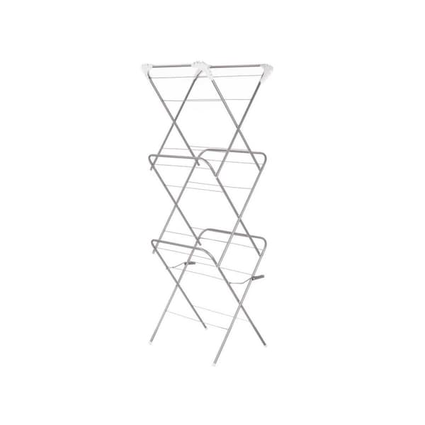 Klädhängare hopfällbar Kipit WR4062A-1NB-488 Vit Silvrig polypropen Järn 47 x 41 x 136 cm Vertikalt (5 antal)