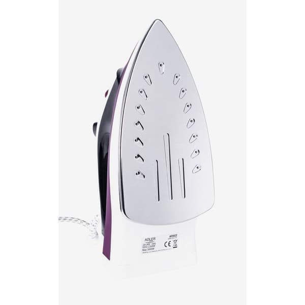 Adler AD 5022, torr- eller ångstrykjärn, keramisk stryksula, blå, vit, 2200 W, 220-240, 970 g