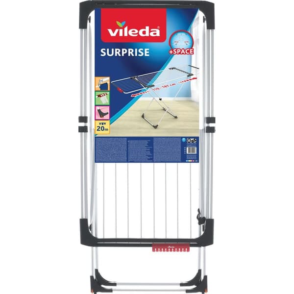Klädhängare hopfällbar Vileda 157235 Surprise Utdragbar Grå Stål Aluminium (20 m)