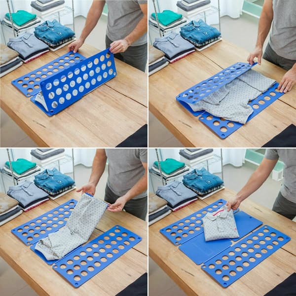 Pack Foldbart lodret tørrestativ med hjul og Tøjfolder InnovaGoods