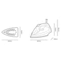 Miniatyrbillede 9 af 9: Dampstrygejern EDM 07713 2000 W 30 x 12,6 x 16 cm Small