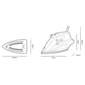 Miniatyrbillede 8 af 8: Dampstrygejern EDM 07714 2800 W 25,7 x 10,9 x 14,9 cm