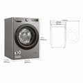 Miniatyrbild 4 av 5: Tvättmaskin LG F4WR5009A6M 60 cm 1400 rpm 9 kg