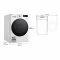 Miniatyrbild 3 av 7: Smart Tvättmaskin-Torktumlare LG F4DR6011AGW 11 kg/6 kg 1400 rpm