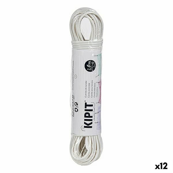 Tørresnor Kipit HH023B(S/C) Hvid PVC 20 m (12 enheder)