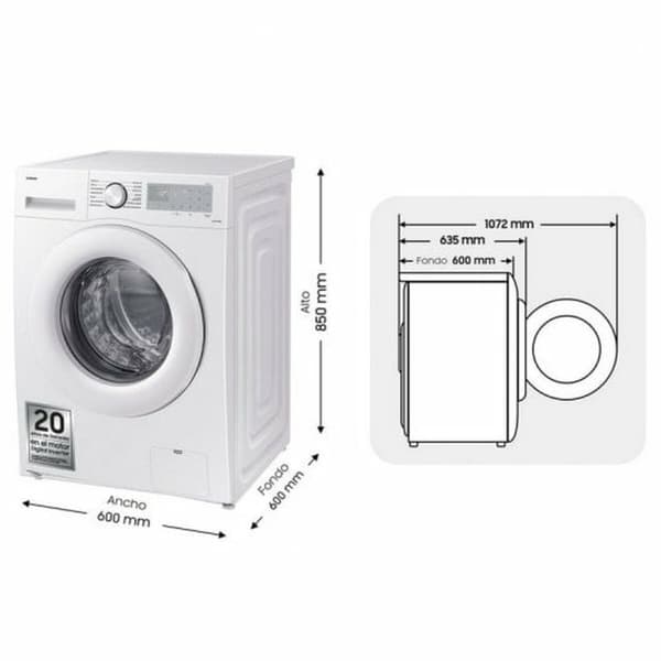 Vaskemaskine Samsung WW80CGC04DTH 60 cm 1400 rpm 8 kg