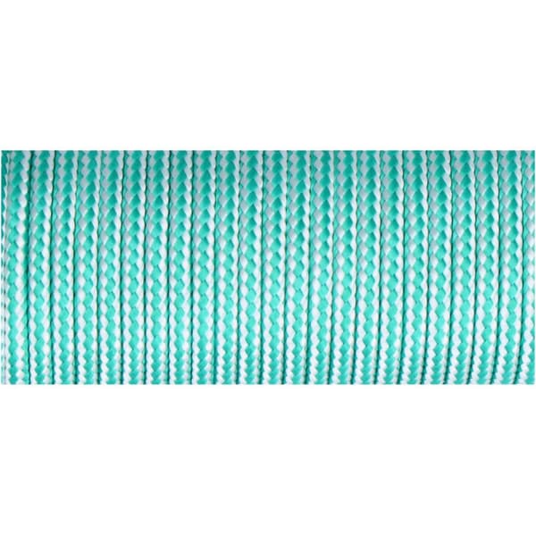 Snørebånd, ledning EDM 87912 Hvid Grøn polypropylen 4,5 mm x 25 m Fletning