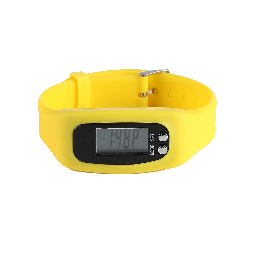 Pedometer Running Step Counter Walking Distance Calorie Counter - Yellow