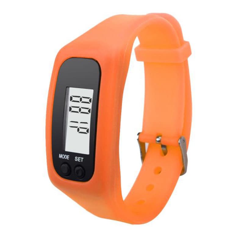 Pedometer Running Step Counter Walking Distance Calorie Counter - Orange