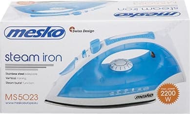 Jern | Mesko | MS 5023 | Med ledning | 2200W | Blå/Hvit