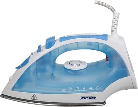 Jern | Mesko | MS 5023 | Med ledning | 2200W | Blå/Hvit