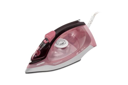 Mesko Home MS 5028, Tørr & dampstrykejern, Keramisk strykesåle, Grå, Rosa, Hvit, Innebygget, 2600 W, 2600 W