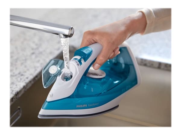 Philips EasySpeed GC1750/20, Höyrysilitysrauta, Keraaminen pohjalevy, 1,9 m, 100 g/min, Sininen, Valkoinen, 25 g/min