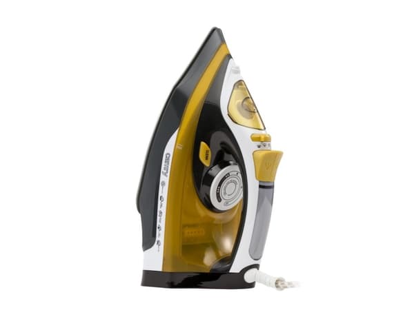 Camry Premium CR 5029, Höyrysilitysrauta, Musta, Keltainen, 2400 W, 220-240 V, 50 - 60 Hz, 320 mm