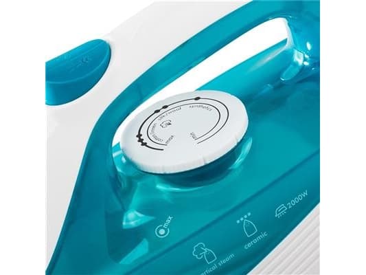 Tristar ST-8300, Dampstrykejern, Keramisk strykesåle, 1,9 m, 40 g/min, Turkis, Hvit, 16 g/min