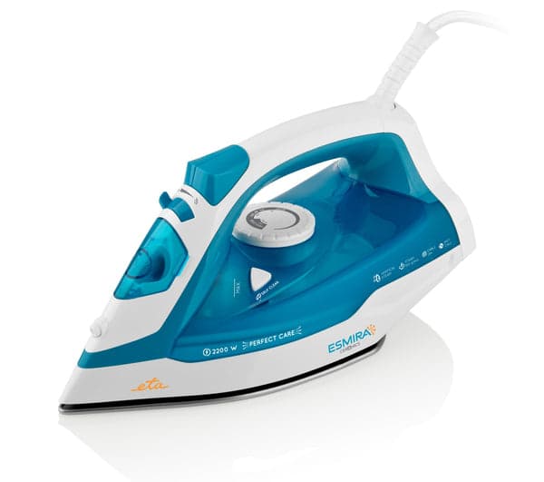 ETA Esmira 0273 90000 - Dampstrykejern - såleplate: Eloxium - 2200 W - turkis