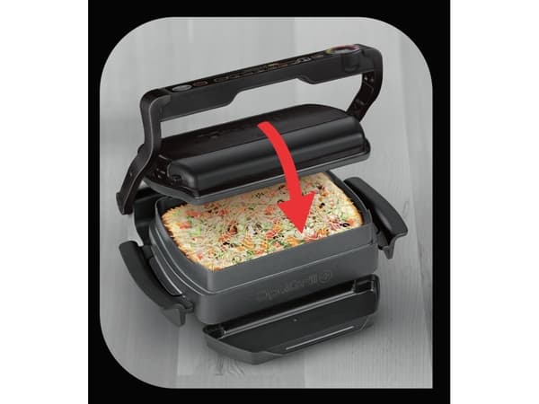 Tefal OptiGrill+ Snacking&Baking GC714834 - Grill - elektrisk - 600 kvadratcentimeter - svart