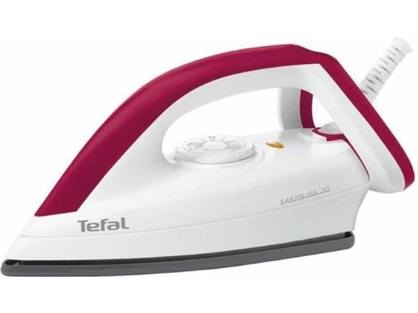 Tefal EasyGliss FS4030, Tørr-strykejern, Durilium strykesåle, 1,8 m, Burgunder, Hvit, 1200 W, China